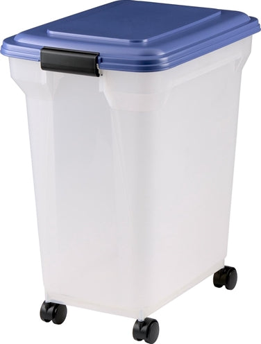Bewaarcontainer Luchtdicht Transparant / Blauw 45 LTR 46X33.5X50 CM