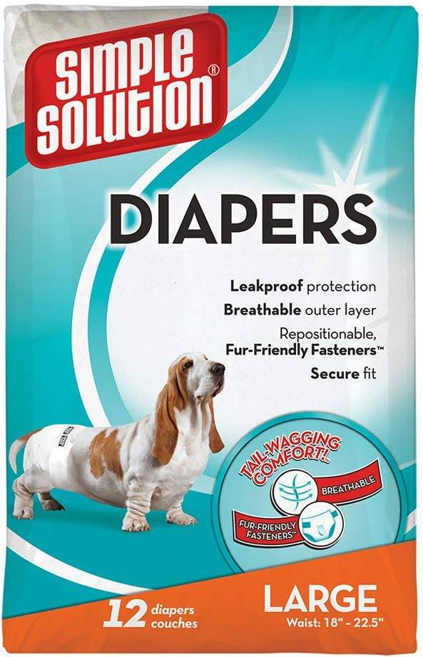 Simple Solution Wegwerp Honden Luier LARGE 12 ST 45-57 CM