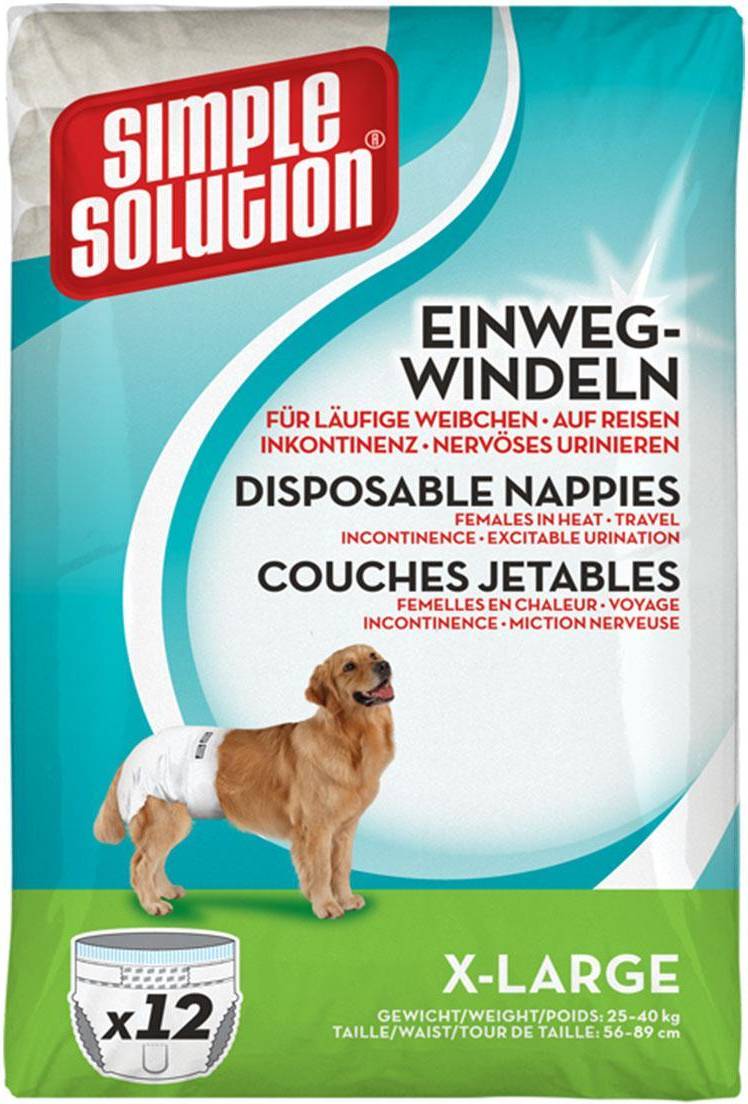 Simple Solution Wegwerp Honden Luier XL 12ST 45-58 CM