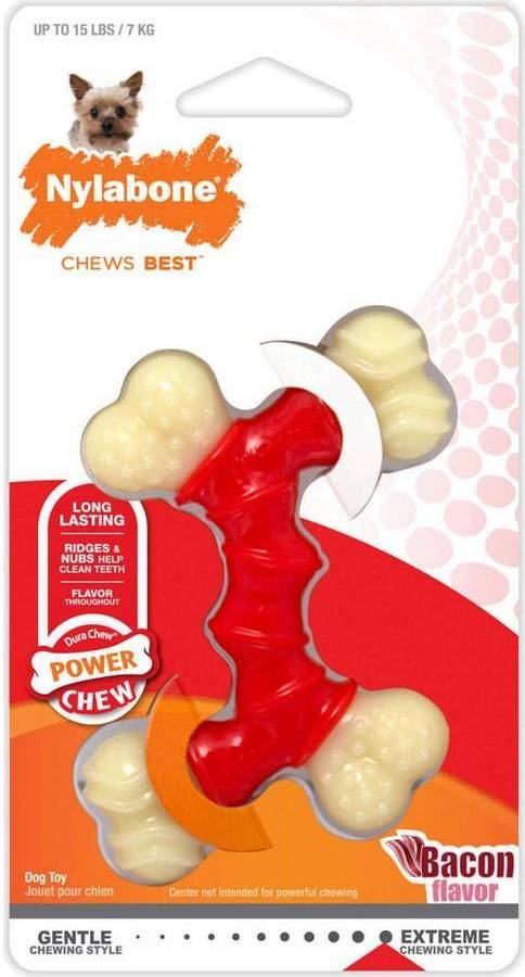 Nylabone Extreme Chew Voor Harde Bijters Baconsmaak TOT 16 KG 14X9.5X2 CM