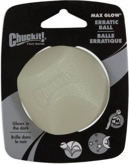 Chuckit Max Glow Bal Glow in the Dark MEDIUM 6X6X6 CM