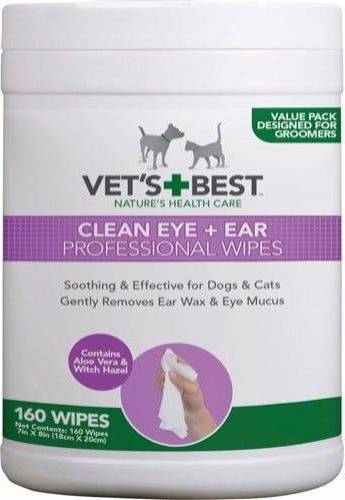 Vets Best Clean Ear / Eye Wipes Hond 160 ST