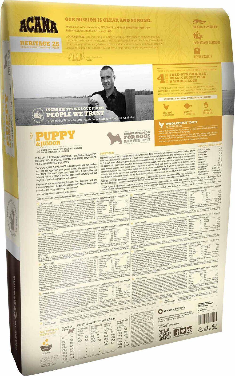 Acana Dog Puppy 17 KG