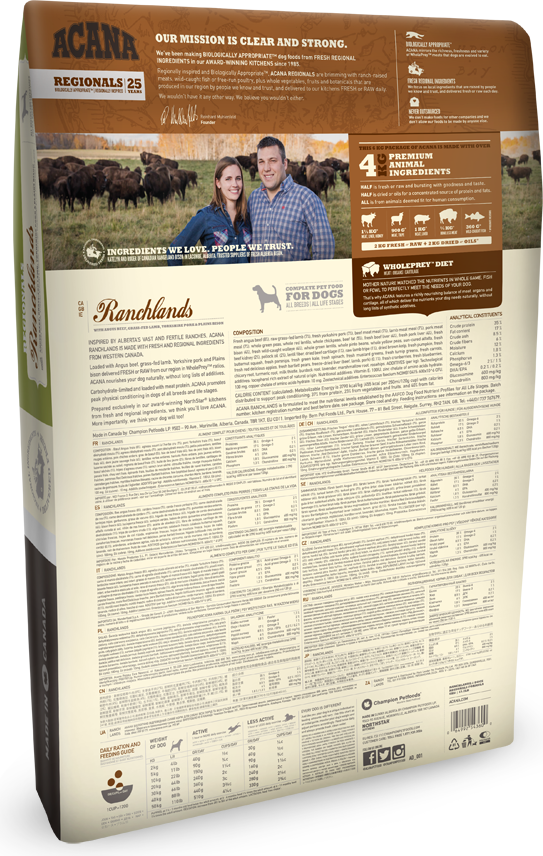 Acana Highest Protein Ranchlands Dog 11.4 KG