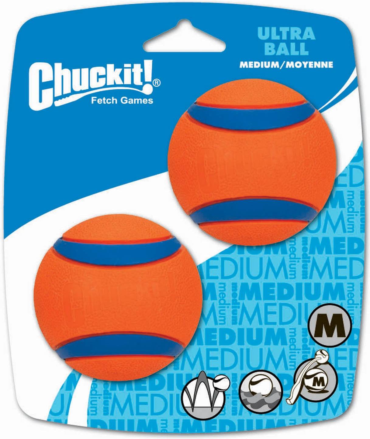 Chuckit Ultra Bal MEDIUM 6.4 CM 2 ST