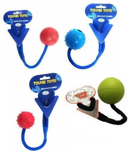 Happy Pet Tough Toys Bal Aan Touw Rubber JUMBO 33.5X8X8 CM