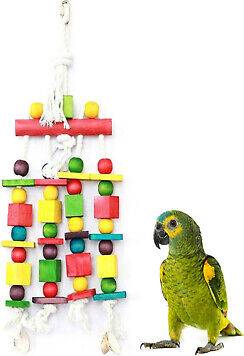 Happy Pet Speelgoed Block N Beads Papegaai 45X16 CM