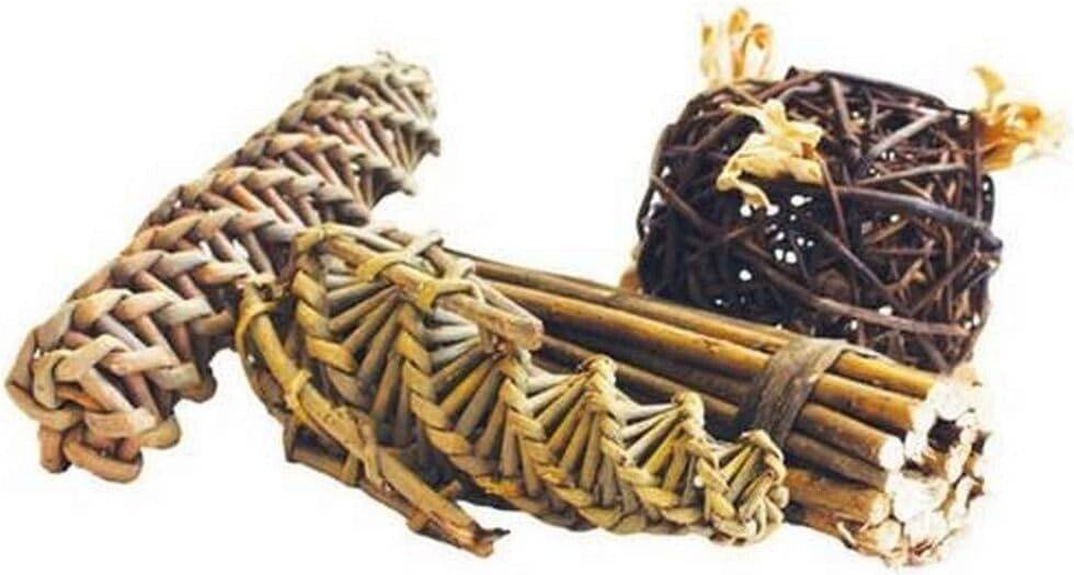 Happy Pet Nature First Wilg Mega Pack Spiraal / Mais / Bal / Sticks 4 ST