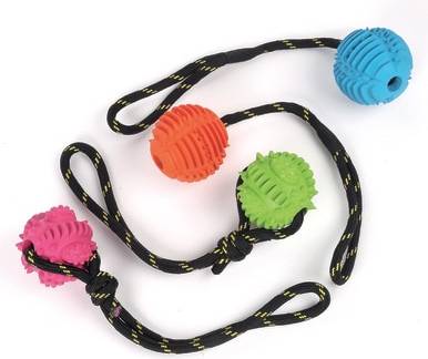 Happy Pet Atomic Bal Aan Touw Assorti 35X7X7 CM