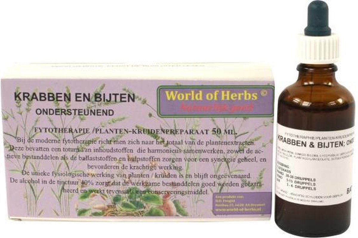 World of Herbs Fytotherapie Krabben en Bijten 50 ML