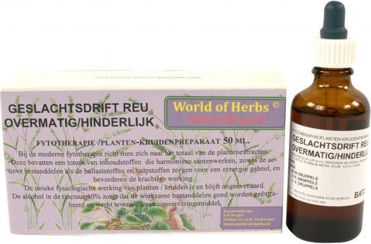 World of Herbs Fytotherapie Overmatige Geslachtsdrift Reu 50 ML