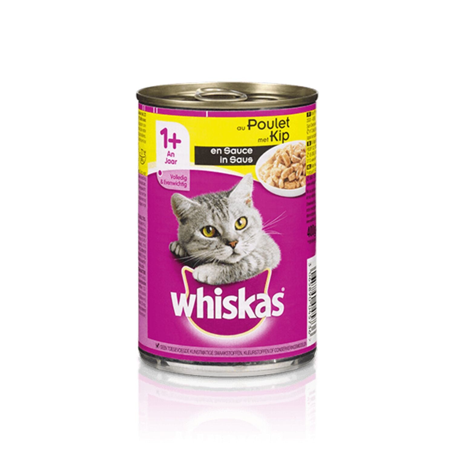 Whiskas Blik Adult Brokjes in Saus Kip 12X400 GR