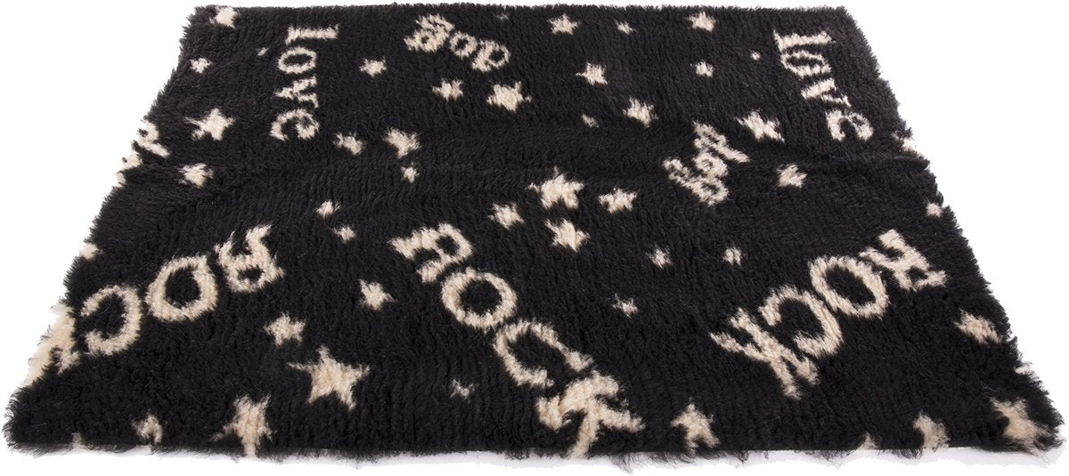 Vetbed Rock Zwart / Beige Gerecycled 75X50 CM