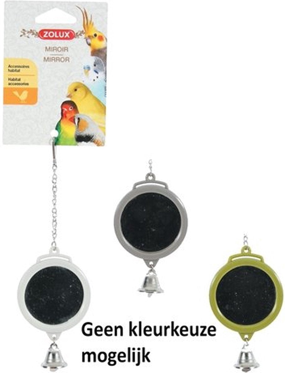 Zolux Spiegel Rond Met Bel Assorti 5.5X1X16.5 CM