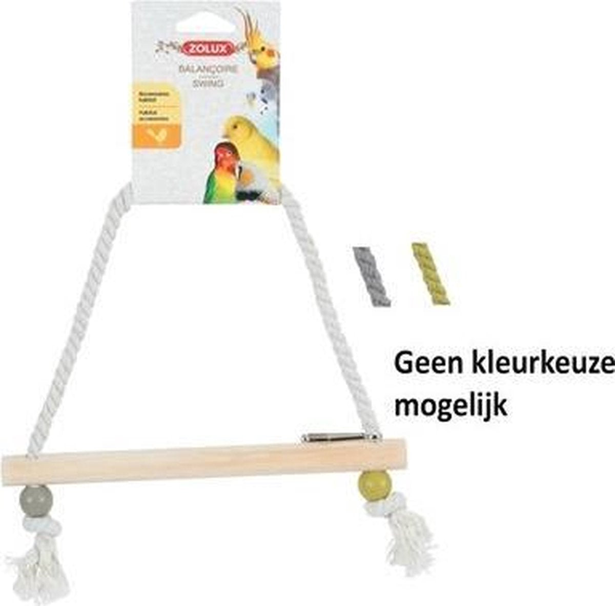 Zolux Schommel Hout Met Touw Assorti 22X1.5X27 CM