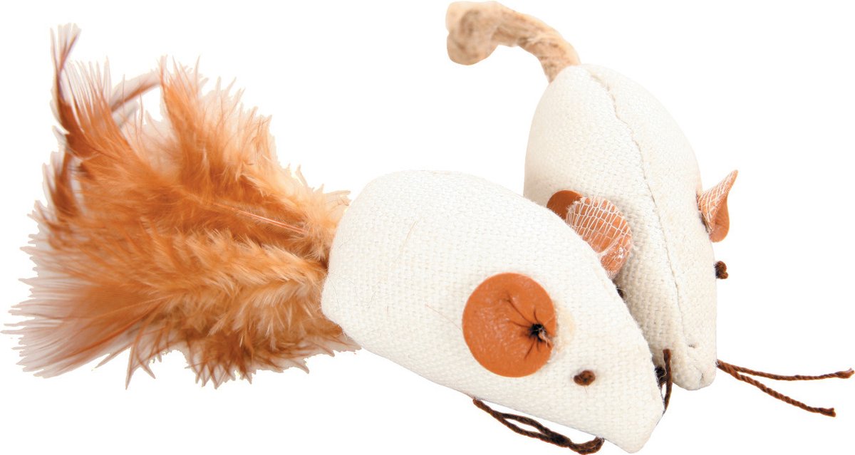 Zolux Canvas Muis Wit 5 CM 2 ST