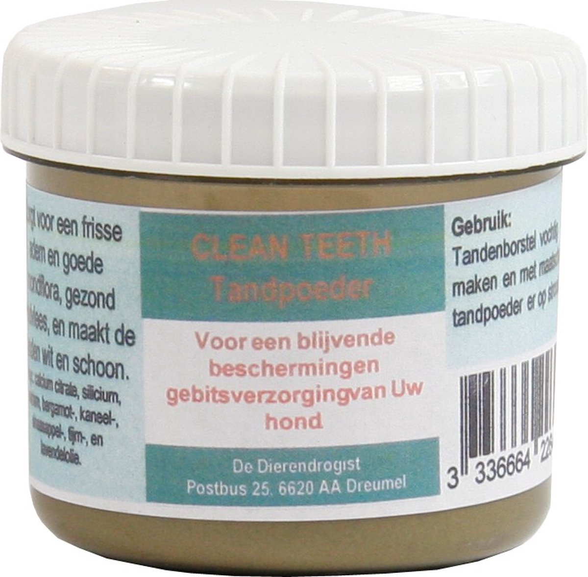 Dierendrogist Navulling Tandpoeder 50 GR