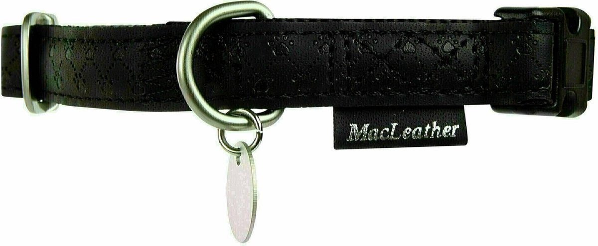 Macleather Halsband Zwart 45-70X2.5 CM