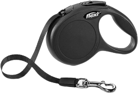 Flexi Rollijn New Classic Neon Tape Zwart / Geel S 5 MTR