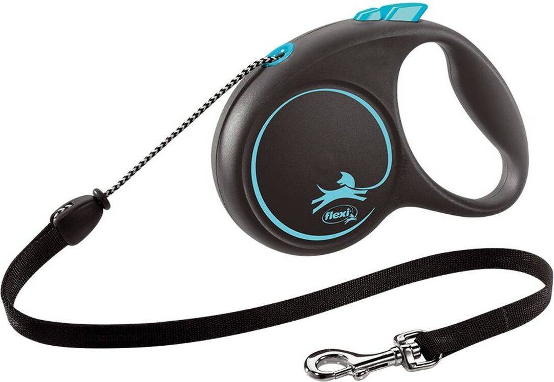 Flexi Rollijn Black Design Cord Blauw M 5 MTR TOT 20 KG