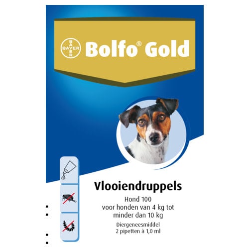 Bolfo Gold Hond Vlooiendruppels 100 2 PIPET