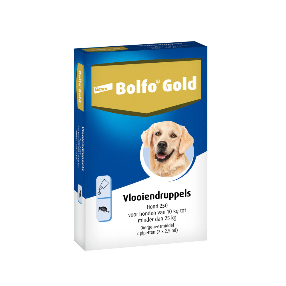 Bolfo Gold Hond Vlooiendruppels 250 2 PIPET