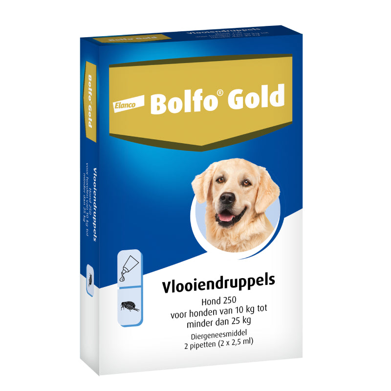 Bolfo Gold Hond Vlooiendruppels 250 2 PIPET