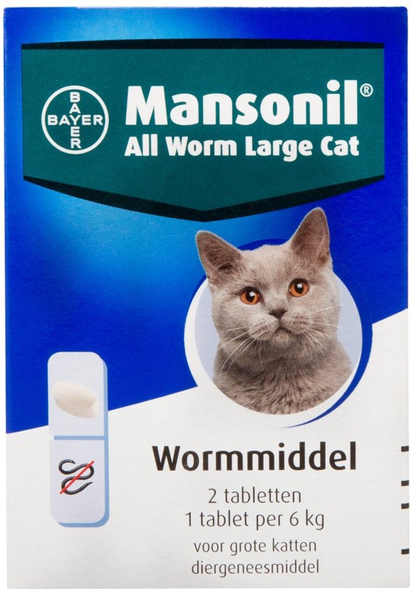 Mansonil Grote Kat All Worm Tabletten 2 ST