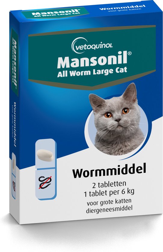 Mansonil Grote Kat All Worm Tabletten 2 ST