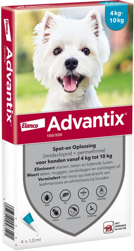 Elanco Advantix Spot On 100/500 4-10 KG - 4 PIP