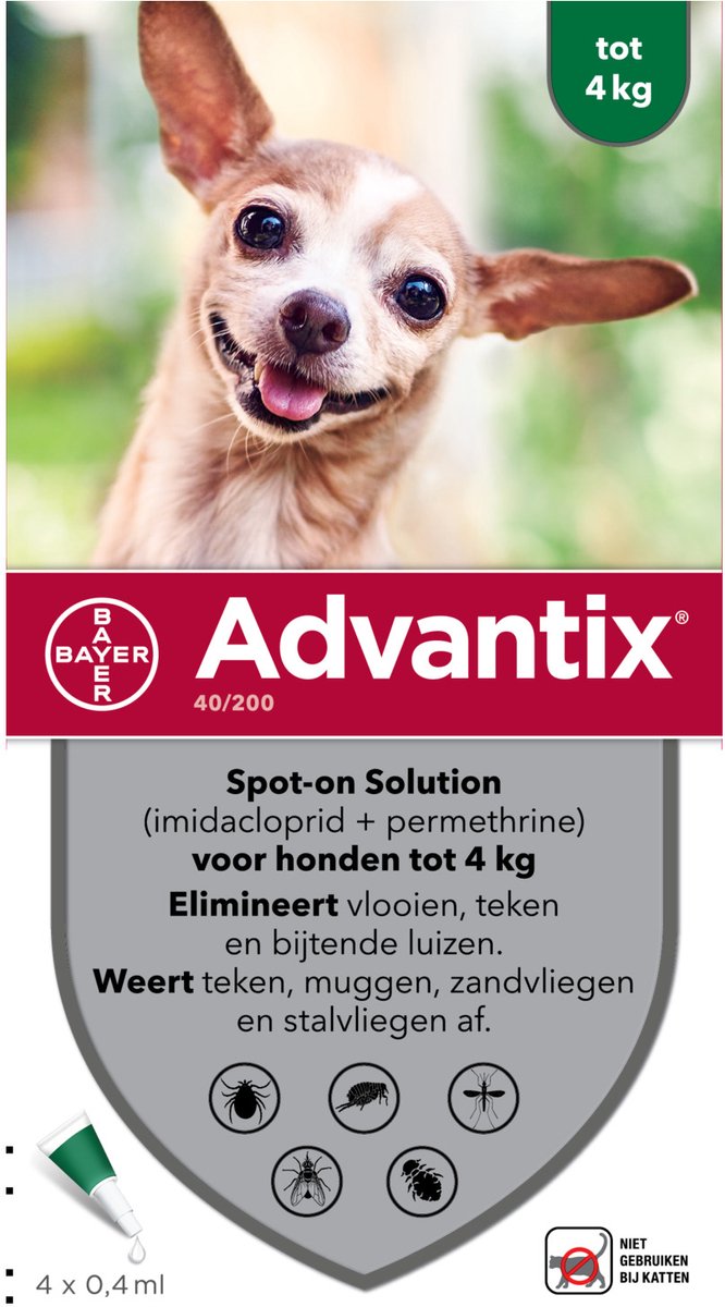 Elanco Advantix Spot On 40/200 TOT 4 KG - 4 PIP