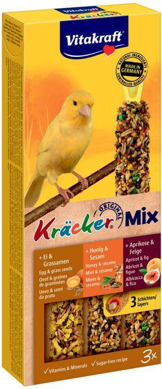Vitakraft Kanarie Kracker Honing/fruit/ei 3 IN 1