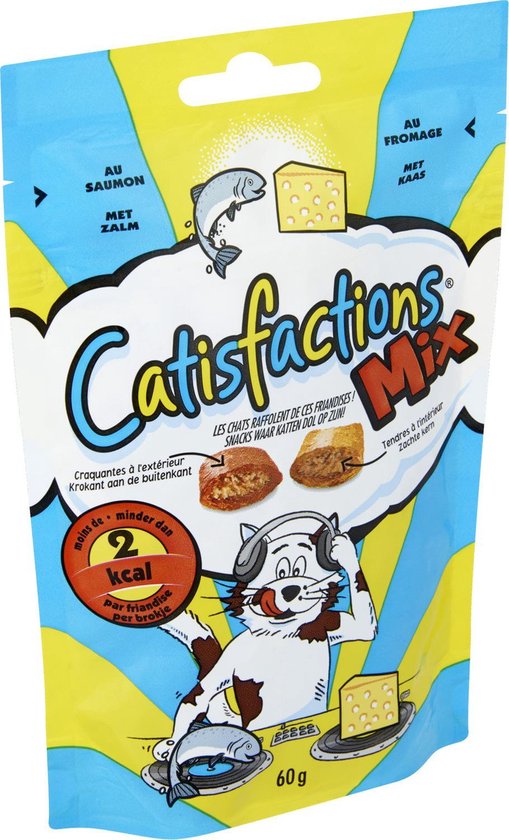 Catisfactions Mix Zalm/kaas 60 GR