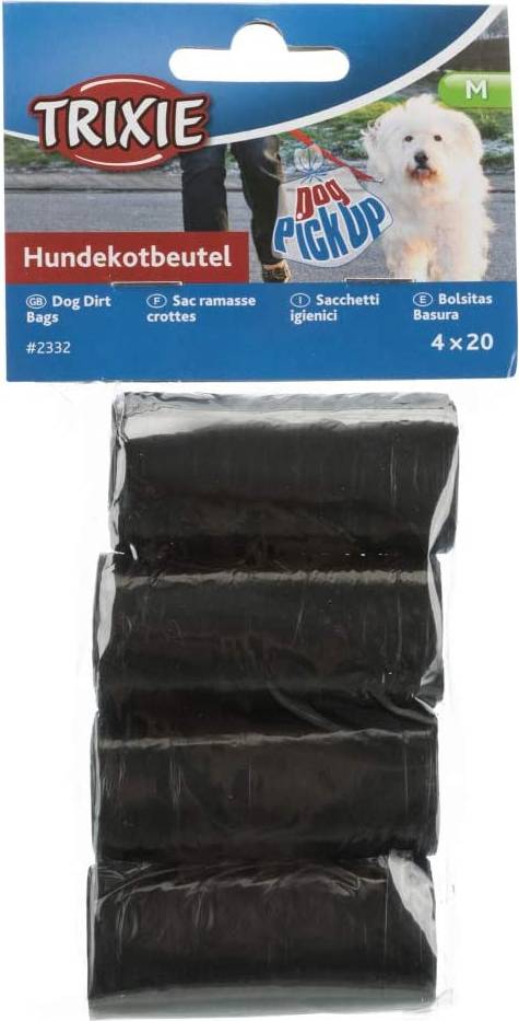 Trixie Poepzakjes Zwart 4X20 STUKS