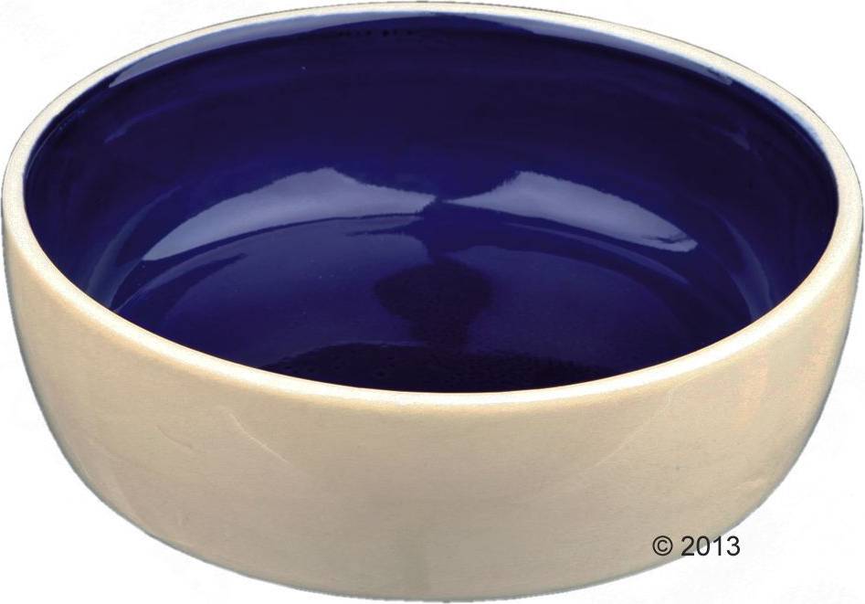 Trixie Voerbak Kat Keramiek Creme / Blauw 13 CM 300 ML