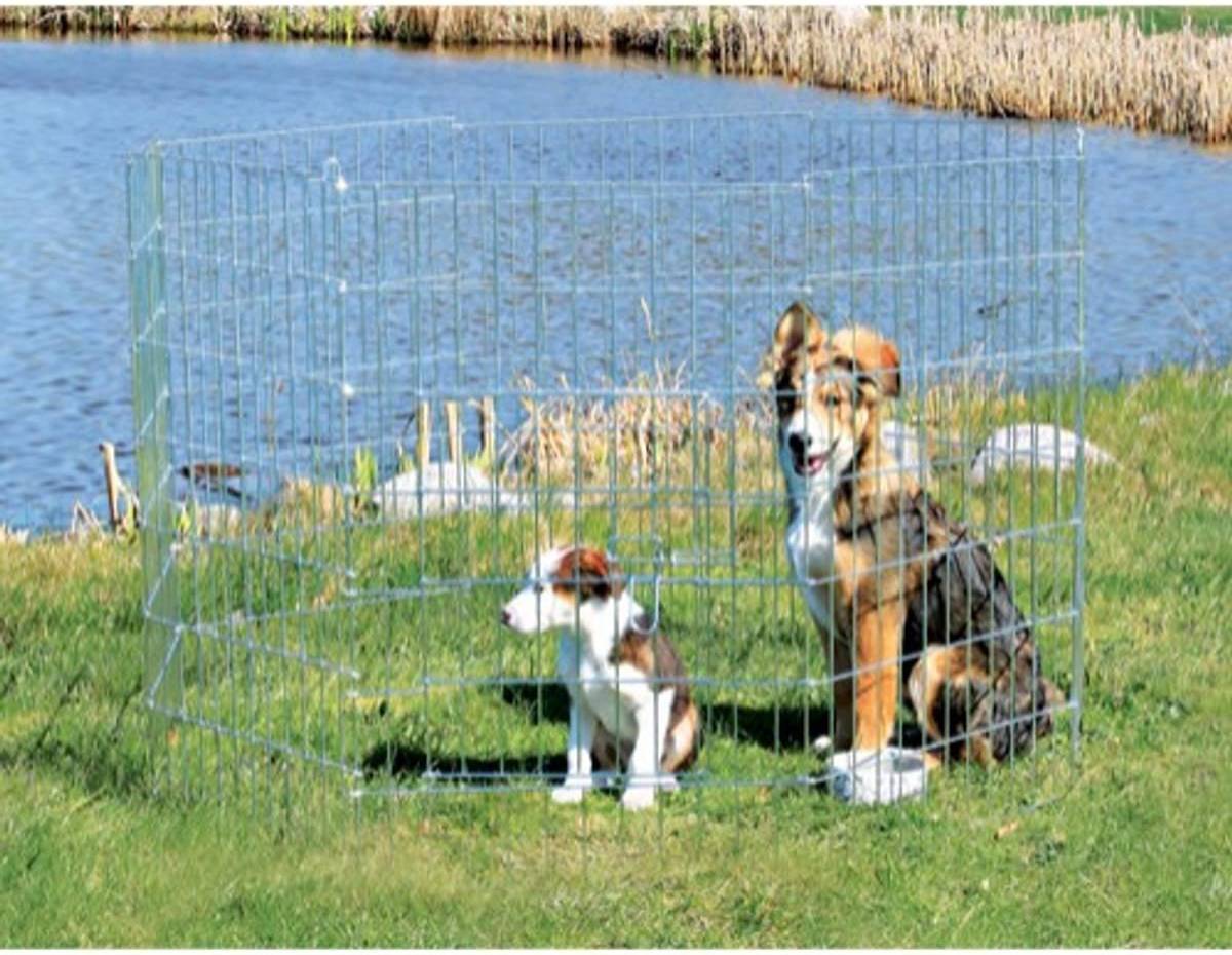 Trixie Natura Puppyren Gegalvaniseerd Metaal 8 Panelen DIA 154 CM 61X91 CM