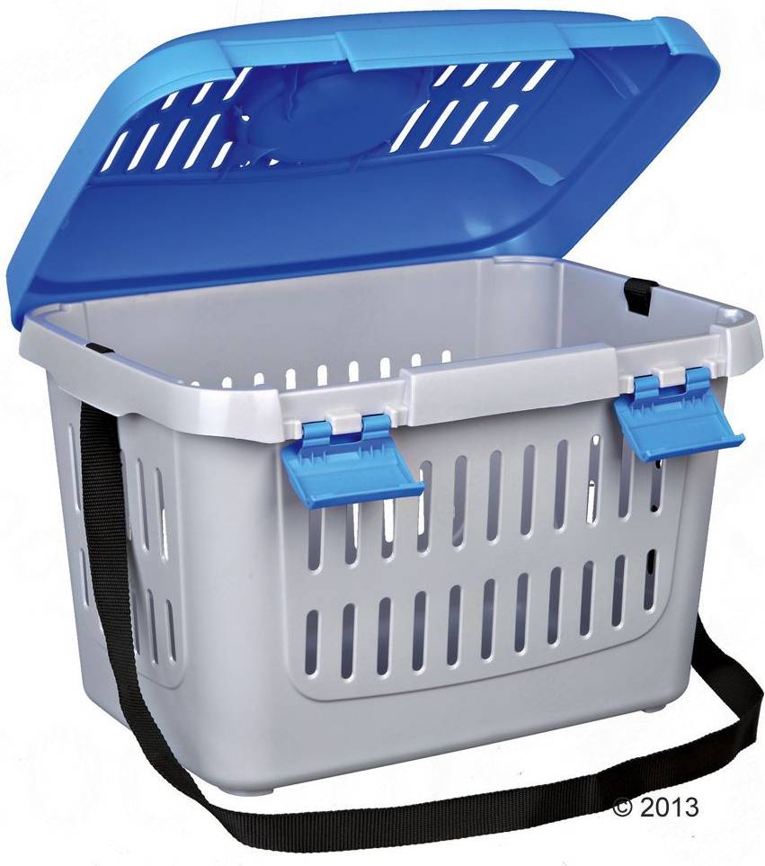 Trixie Vervoersbox Knaagdier Midi-Capri Lichtgrijs/turquoise 44X32X33 CM