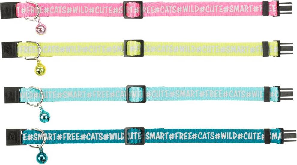 Trixie Halsband Kat Safer Life Print Kat / Poot Assorti 4 ST