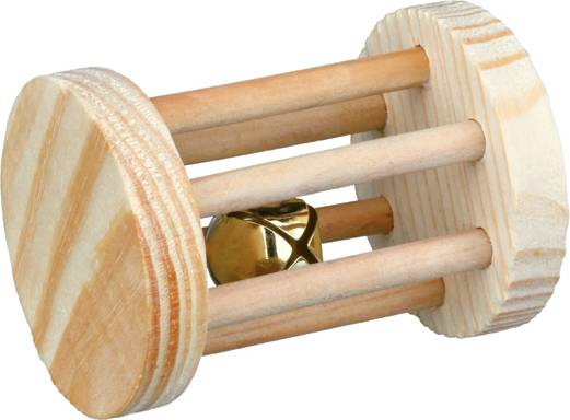 Trixie Speelrol Hout Met Bel 7X5 CM
