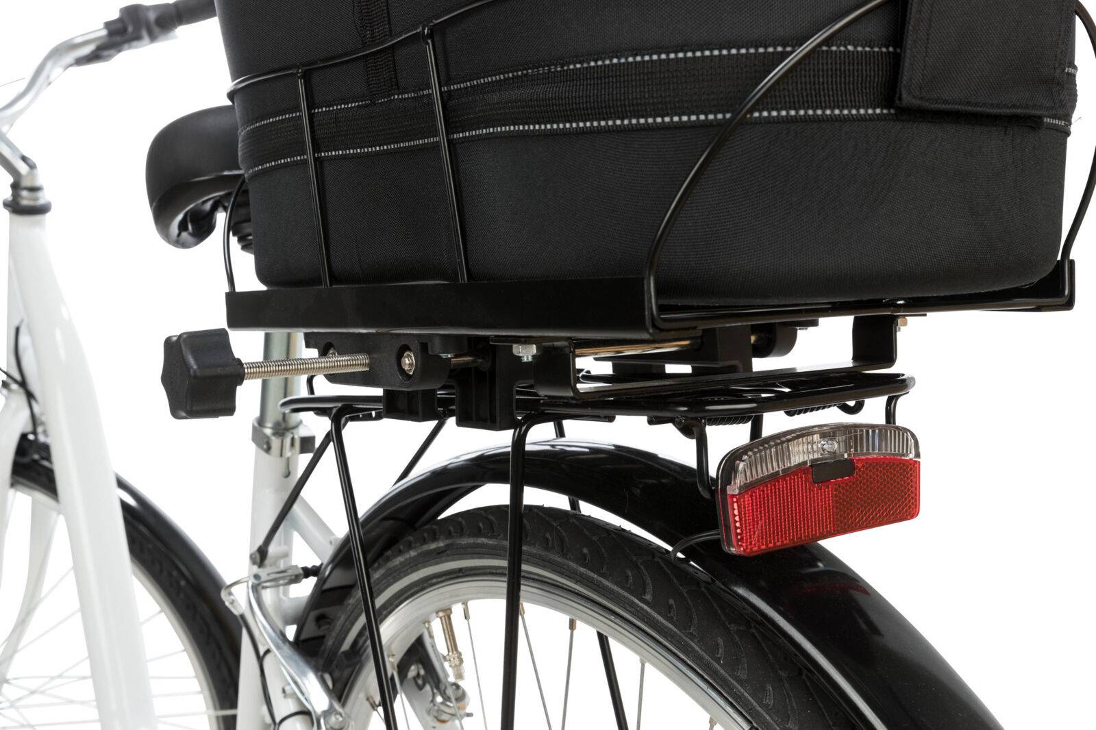 Trixie Fietsmand Achterop Zwart Met Kussen en Kap 29X42X48 CM