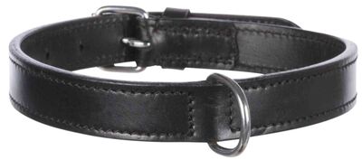Trixie Halsband Hond Active Leer Zwart 52-63X3 CM