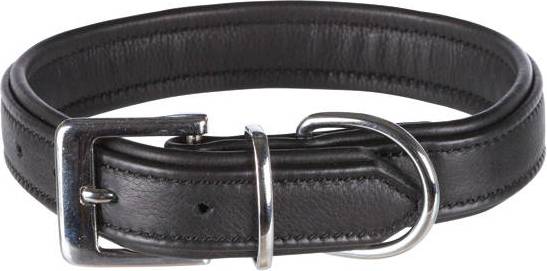 Trixie Halsband Hond Active Comfort Leer Zwart 39-46X3 CM