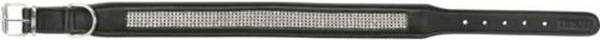 Trixie Halsband Hond Active Comfort Met Strass Steentjes Leer Zwart 44-52X3.5CM