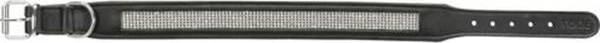 Trixie Halsband Hond Active Comfort Met Strass Steentjes Leer Zwart 50-58X4CM