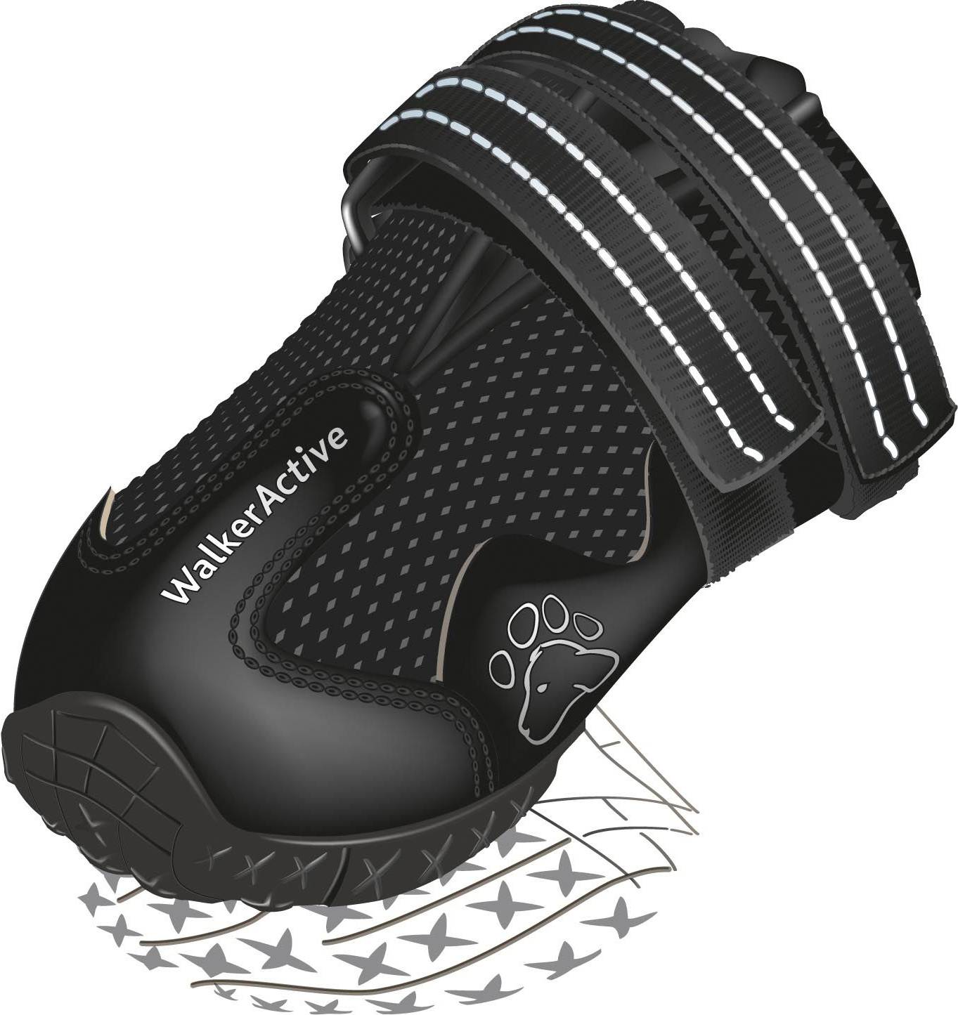 Trixie Pootbescherming Walker Active Zwart XL 2 ST
