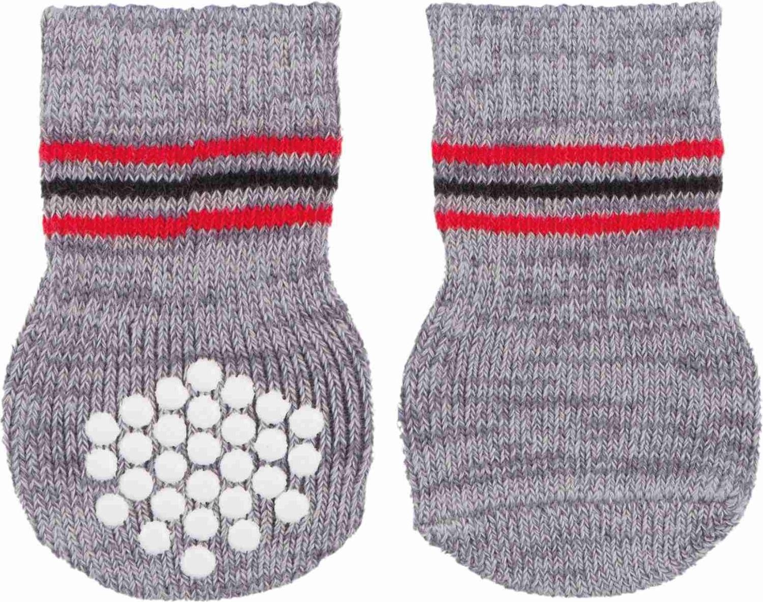 Trixie Antislipsokgrijs 3x2st M-L 3X2ST