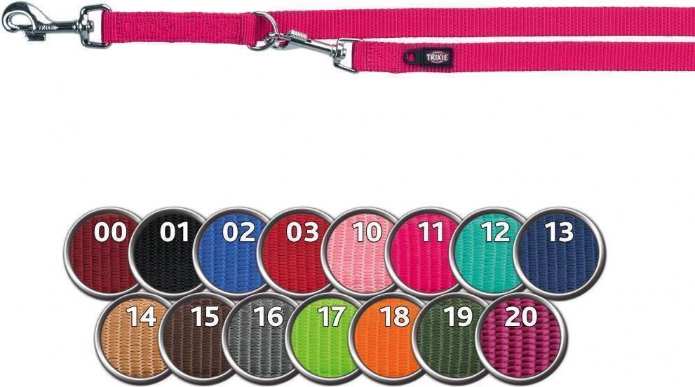 Trixie Hondenriem Premium Verstelbaar Zwart 200X1 CM