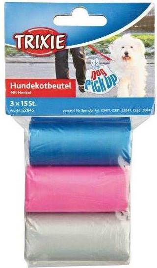 Trixie Poepzakjes Met Handvat Assorti 3X15 STUKS