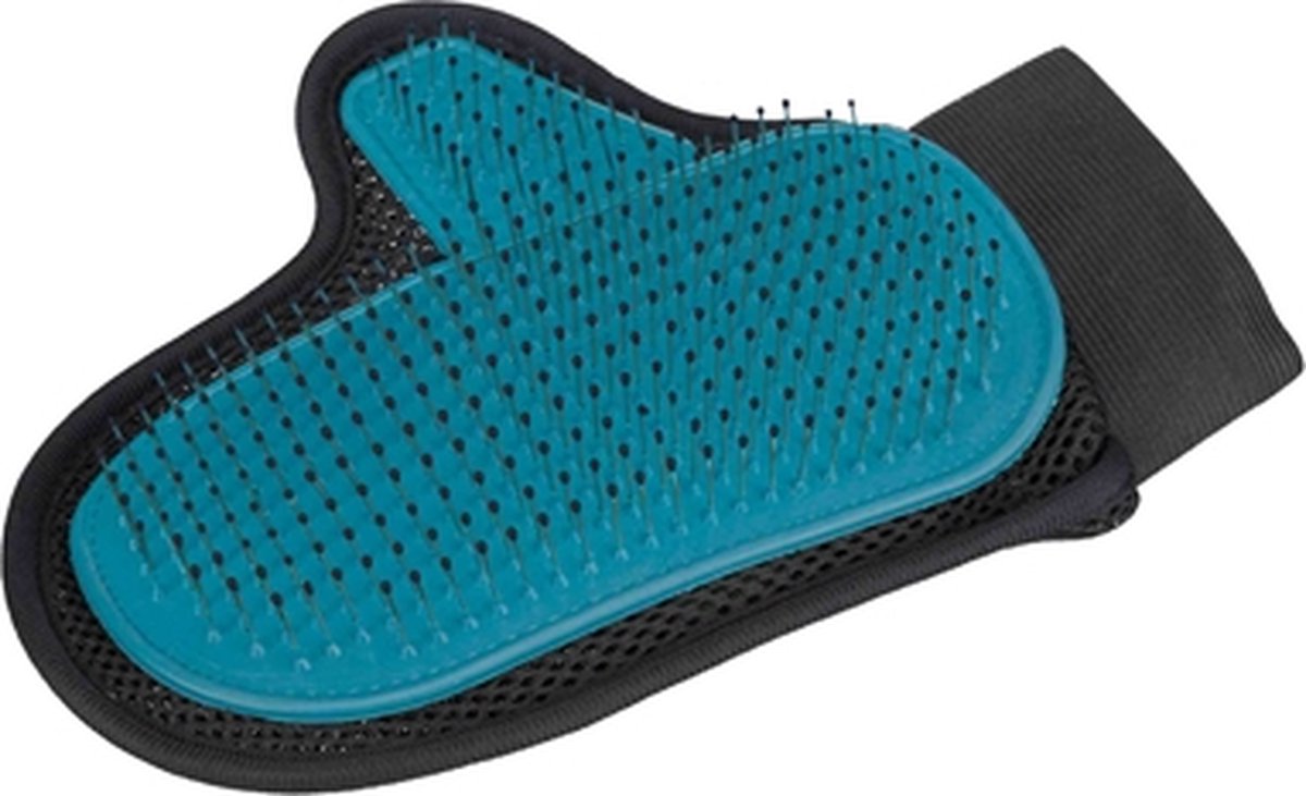 Trixie Verzorgingshandschoen Met Metalen Pinnen Groen / Zwart 24X18 CM 3ST