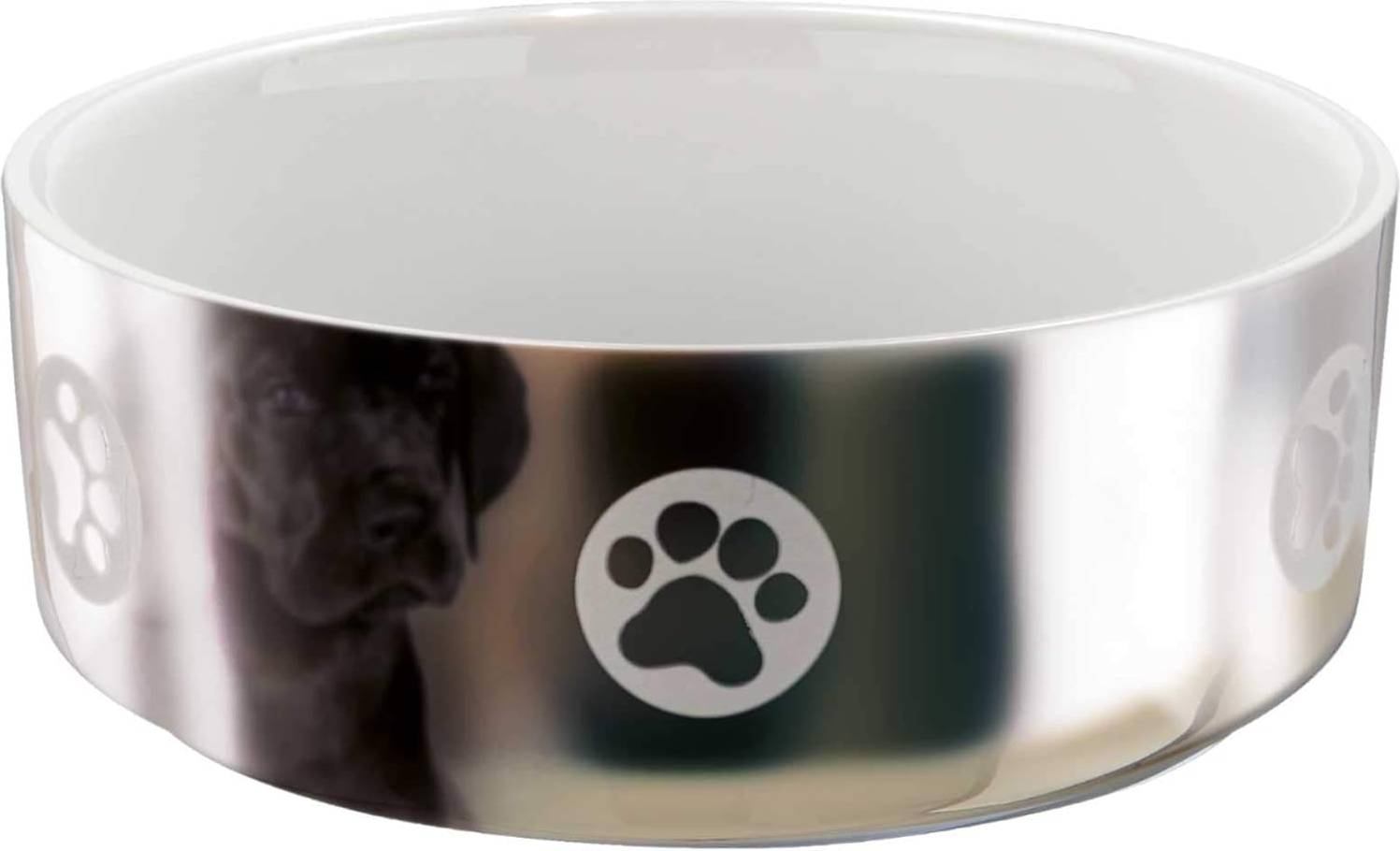 Trixie Voerbak Keramiek Poot Zilver / Wit 800 ML 15 CM 4 ST